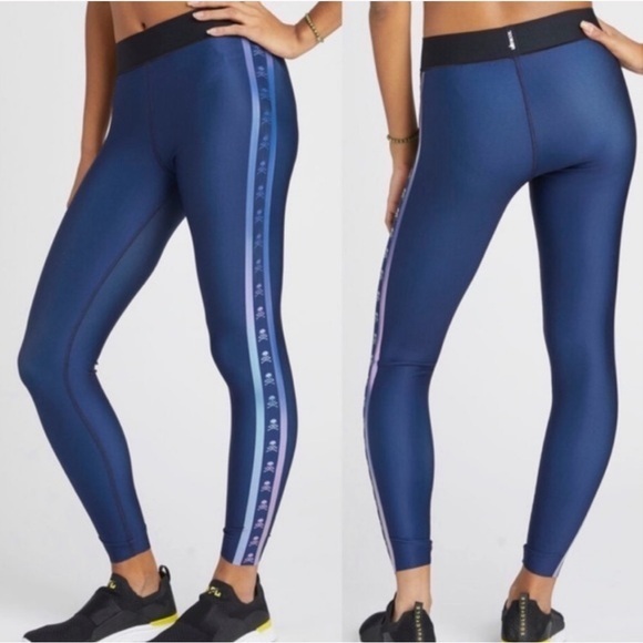 Ultracor x Soul Cycle Skull Soul Cycle Double Stripe Leggings - Picture 1 of 8